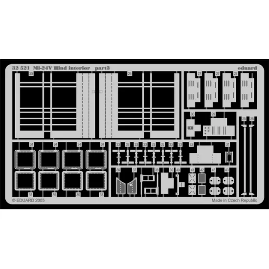 Eduard 32521 1/35 Mi-24V Hind interior Photo-Etched for Aircraft Photo etched set
