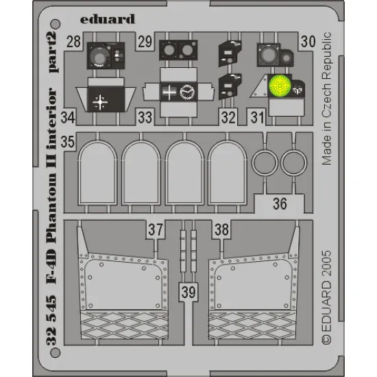Eduard 32545 1/32 F-4D interior Photo-Etched for Aircraft Photo etched set