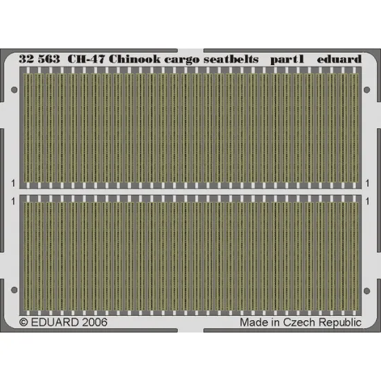 Eduard 32563 1/35 CH-47 Chinook cargo seatbelts Photo-Etched for Aircraft Photo etched set
