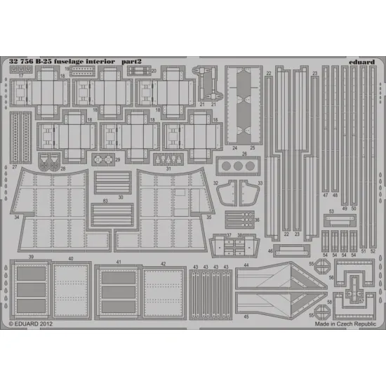 Eduard 32756 1/32 B-25 fuselage interior Photo-Etched for Aircraft Photo etched set