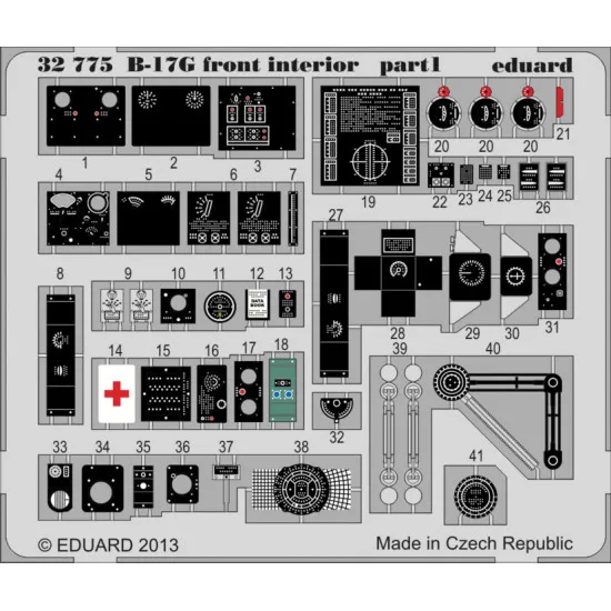 Eduard 32775 1/32 B-17G front interior Photo-Etched for Aircraft Photo etched set