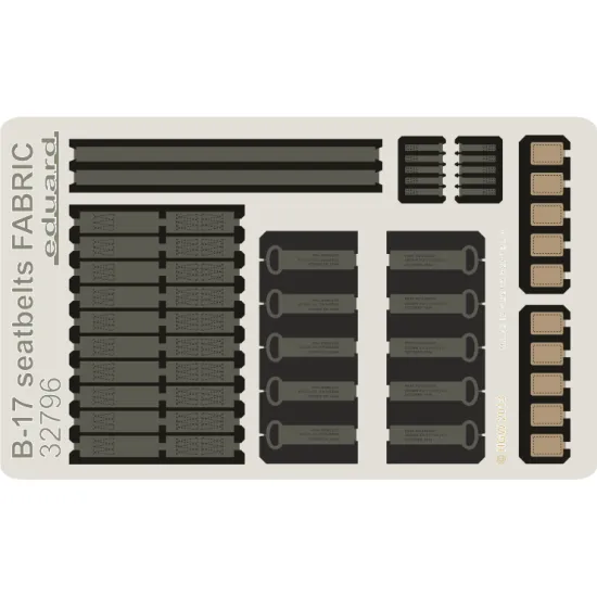 Eduard 32796 1/32 B-17 seatbelts FABRIC Photo-Etched for Aircraft Photo etched set