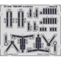 Eduard 32838 1/35 MH-60S seatbelts Photo-Etched for Aircraft Photo etched set