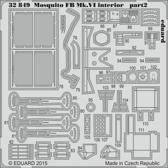 Eduard 32849 1/32 Mosquito FB Mk.VI interior Photo-Etched for Aircraft Photo etched set