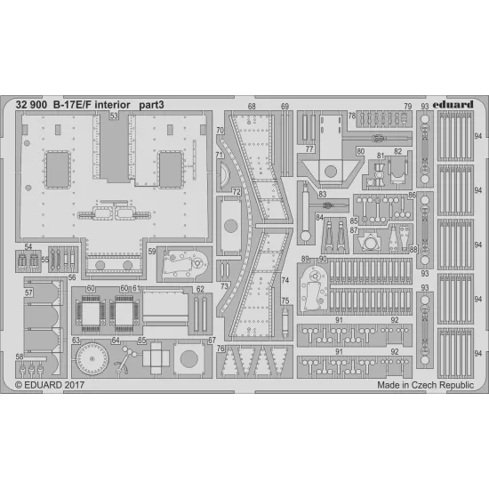 Eduard 32900 1/32 B-17E/F interior Photo-Etched for Aircraft Photo etched set