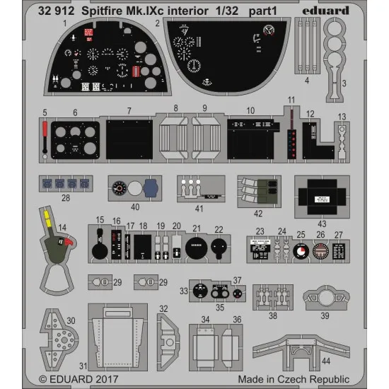 Eduard 32912 1/32 Spitfire Mk.IXc interior Photo-Etched for Aircraft Photo etched set