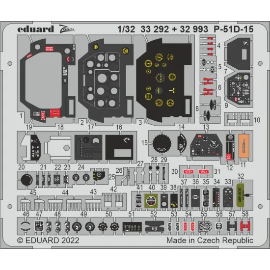 Eduard 32993 1/32 P-51D-15 interior Photo-Etched for Aircraft Photo etched set