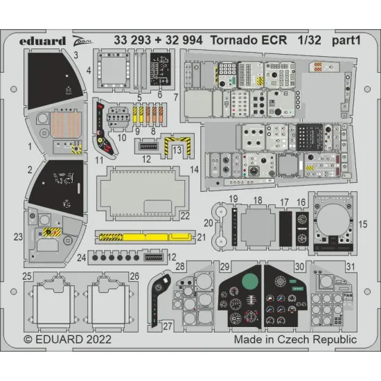 Eduard 32994 1/32 Tornado ECR interior Photo-Etched for Aircraft Photo etched set