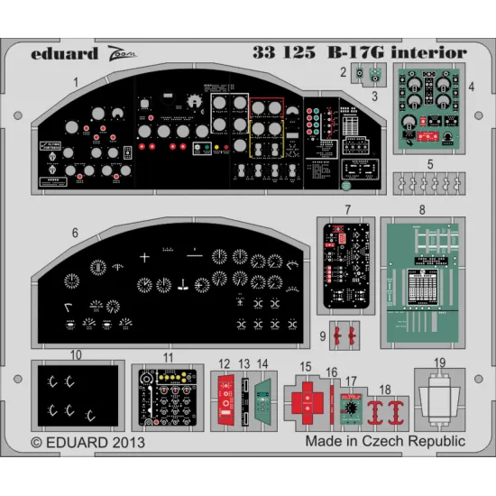 Eduard 33125 1/32 B-17G interior Photo-Etched for Aircraft Zoom set