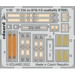 Eduard 33334 1/35 Ju 87G-1/2 seatbelts STEEL Photo-Etched for Aircraft Photo etched set