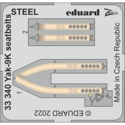 Eduard 33340 1/32 Yak-9K seatbelts STEEL Photo-Etched for Aircraft Zoom set