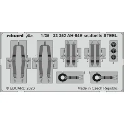 Eduard 33352 1/35 AH-64E seatbelts STEEL Photo-Etched for Aircraft Zoom set