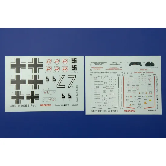 Eduard 3402 1/32 Bf 109E-3 Plastic for Aircraft Weekend edition