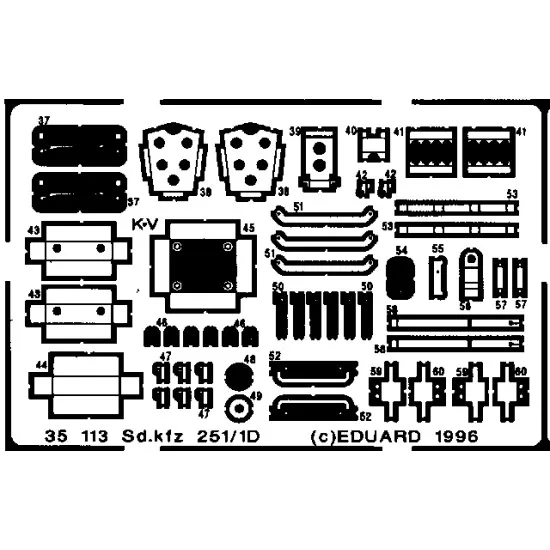 Eduard 35113 1/35 Sd.Kfz.251/1 Ausf.D Photo-Etched for AFV Photo etched set