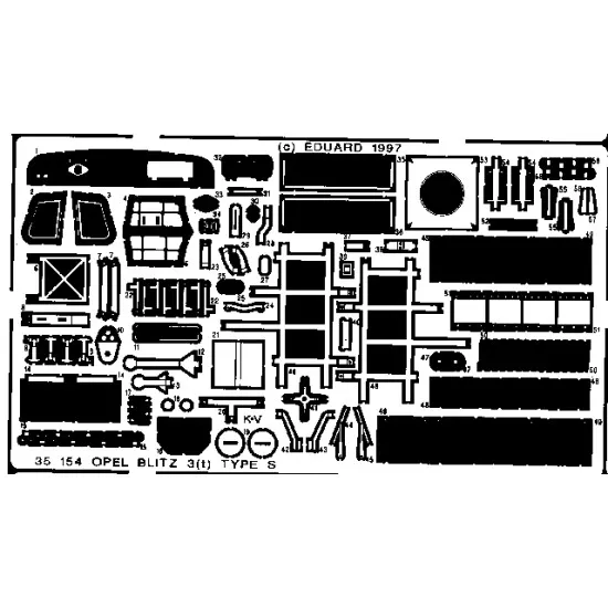 Eduard 35154 1/35 Blitz 3(t) type S Photo-Etched for AFV Photo etched set