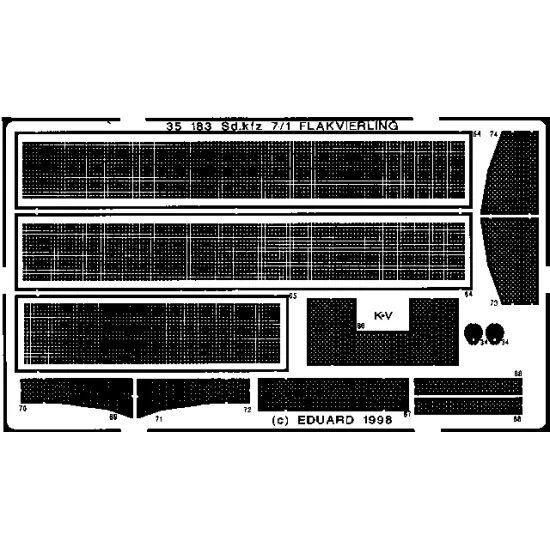 Eduard 35183 1/35 Sd.Kfz.7/1 Flakvierling Photo-Etched for AFV Photo etched set