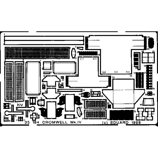 Eduard 35184 1/35 Cromwell Mk.IV Photo-Etched for AFV Photo etched set