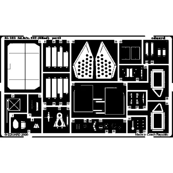 Eduard 35323 1/35 Sd.Kfz.232 (8Rad) Photo-Etched for AFV Photo etched set