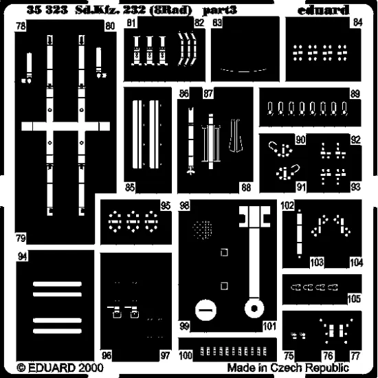 Eduard 35323 1/35 Sd.Kfz.232 (8Rad) Photo-Etched for AFV Photo etched set