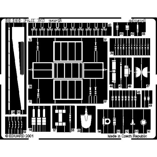 Eduard 35350 1/35 Pz.II Ausf.F/G Photo-Etched for AFV Photo etched set