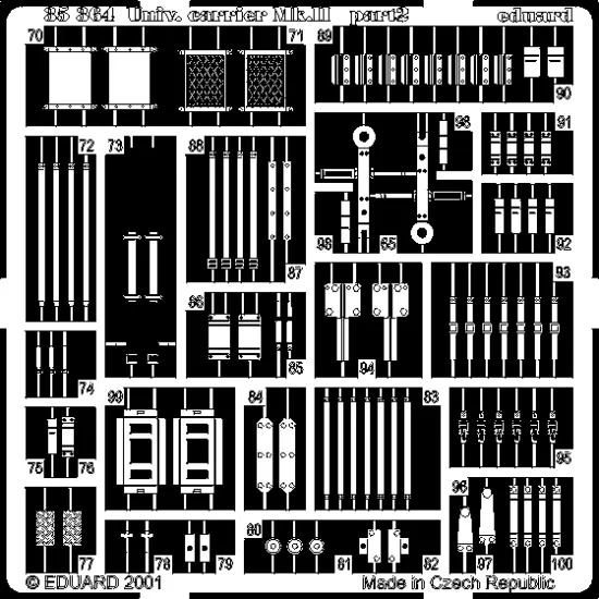 Eduard 35364 1/35 Universal Carrier Mk.II Photo-Etched for AFV Photo etched set