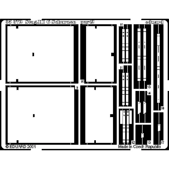 Eduard 35372 1/35 Schürzen StuG.III Ausf.G Photo-Etched for AFV Photo etched set