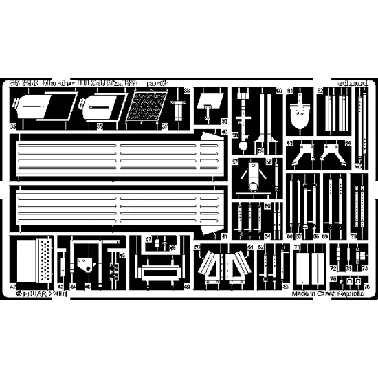 Eduard 35398 1/35 Marder III Photo-Etched for AFV Photo etched set