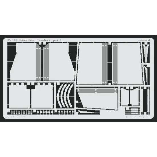 Eduard 35400 1/35 King Tiger fenders Photo-Etched for AFV Photo etched set