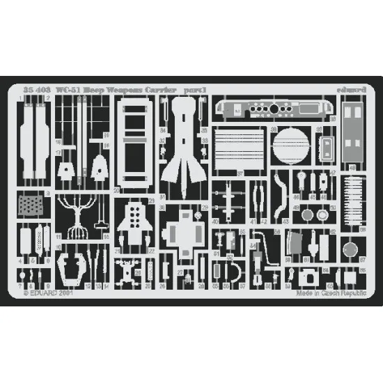 Eduard 35403 1/35 WC-51 Beep Weapons Carrier Photo-Etched for AFV Photo etched set
