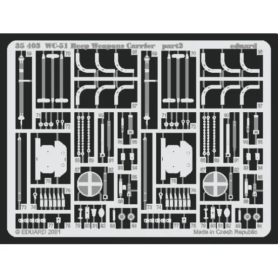 Eduard 35403 1/35 WC-51 Beep Weapons Carrier Photo-Etched for AFV Photo etched set