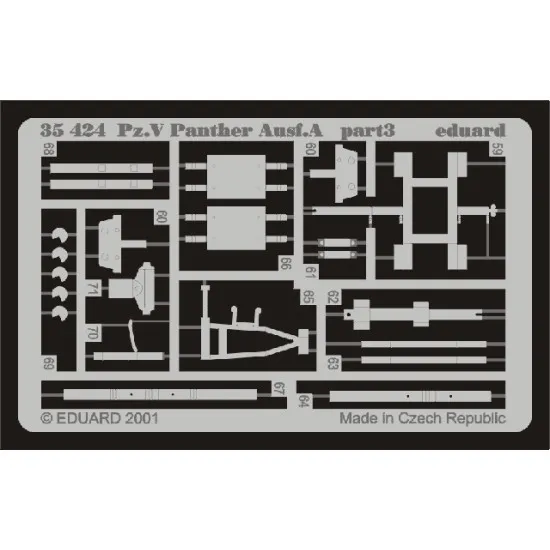 Eduard 35424 1/35 Panther Ausf.A Photo-Etched for AFV Photo etched set