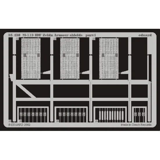 Eduard 35438 1/35 M-113 IDF Zelda armour shields Photo-Etched for AFV Photo etched set