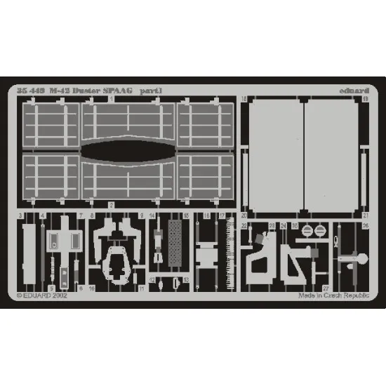 Eduard 35450 1/35 Sd.Kfz.124 Wespe Photo-Etched for AFV Photo etched set