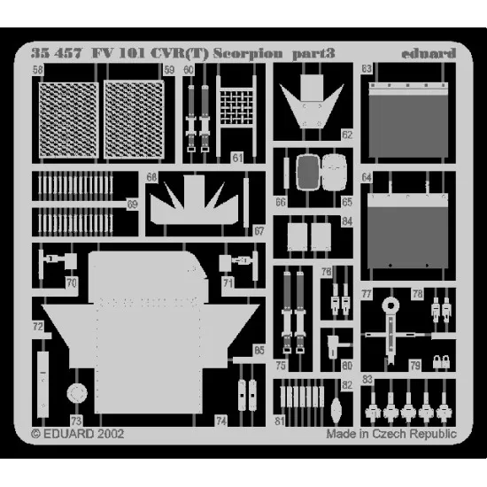 Eduard 35457 1/35 FV 101 CVR (T) Scorpion Photo-Etched for AFV Photo etched set