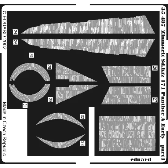 Eduard 35487 1/35 Zimmerit Panther Ausf.A early Photo-Etched for AFV Photo etched set