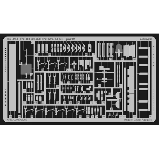 Eduard 35494 1/35 Pz.III Ausf.L Photo-Etched for AFV Photo etched set