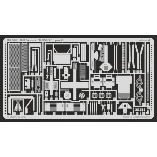 Eduard 35502 1/35 M-3 Stuart HONEY Photo-Etched for AFV Photo etched set