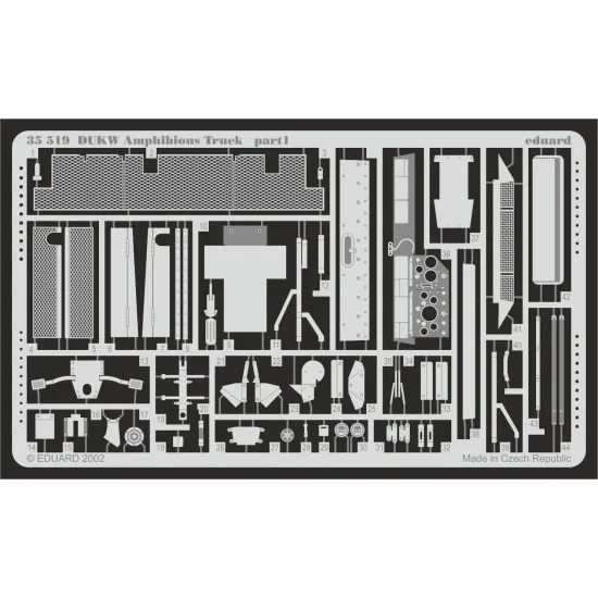 Eduard 35519 1/35 DUKW Amphibious Truck Photo-Etched for AFV Photo etched set