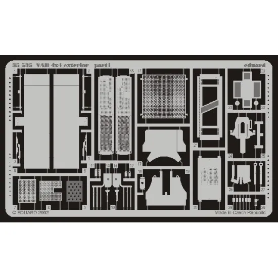 Eduard 35535 1/35 VAB 4x4 exterior Photo-Etched for AFV Photo etched set