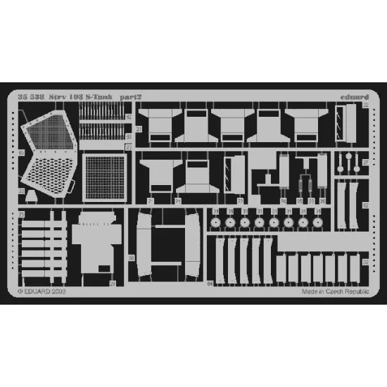 Eduard 35538 1/35 Strv.103 S-Tank Photo-Etched for AFV Photo etched set