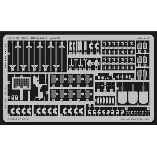 Eduard 35538 1/35 Strv.103 S-Tank Photo-Etched for AFV Photo etched set