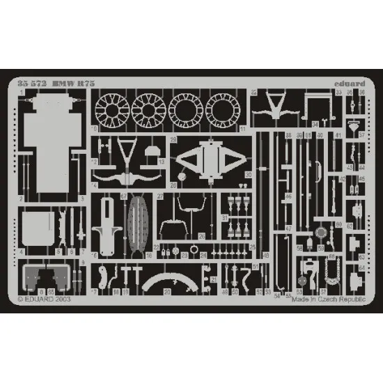 Eduard 35572 1/35 BMW R75 Photo-Etched for AFV Photo etched set Eduard 35572 1/35 BMW R75 Photo-Etched for AFV Photo etched set