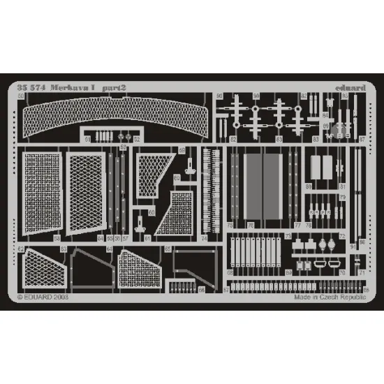 Eduard 35574 1/35 Merkava Mk.I Photo-Etched for AFV Photo etched set