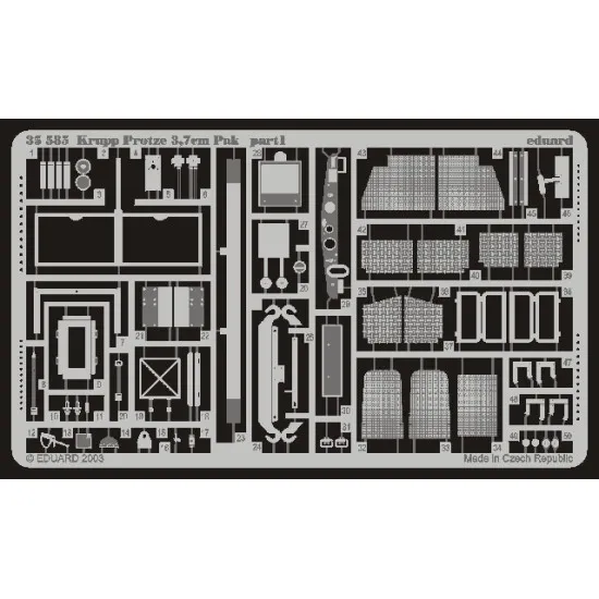Eduard 35585 1/35 Krupp Protze PaK.35/36 37mm Photo-Etched for AFV Photo etched set