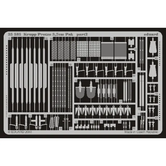 Eduard 35585 1/35 Krupp Protze PaK.35/36 37mm Photo-Etched for AFV Photo etched set