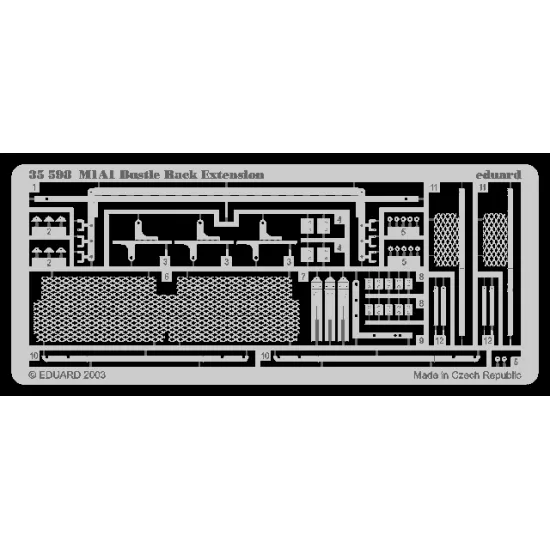Eduard 35598 1/35 M-1A1 Bustle Rack Extension Photo-Etched for AFV Photo etched set