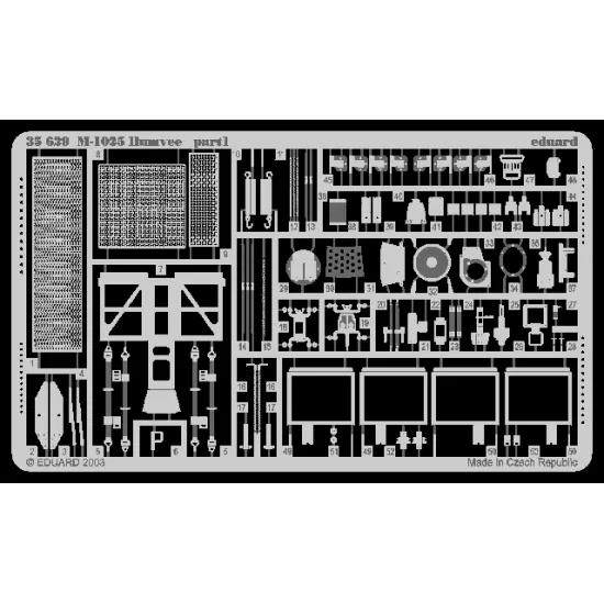 Eduard 35629 1/35 M-1025 Photo-Etched for AFV Photo etched set