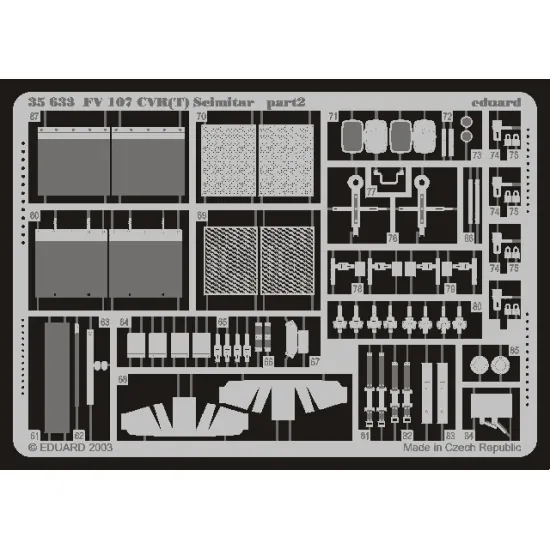 Eduard 35633 1/35 FV 107 CVR (T) Scimitar Photo-Etched for AFV Photo etched set
