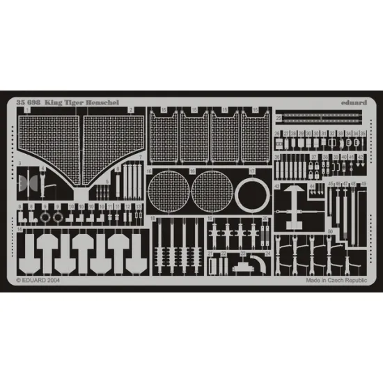 Eduard 35698 1/35 King Tiger Henschel Photo-Etched for AFV Photo etched set
