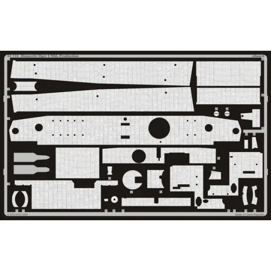Eduard 35716 1/35 Zimmerit Tiger I Mid. Production Photo-Etched for AFV Photo etched set